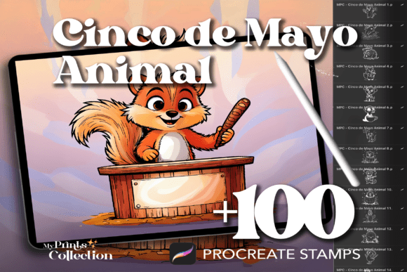 100 Cinco De Mayo Animals Procreate Stamp Set: A Fiesta of Creativity for Digital Artists