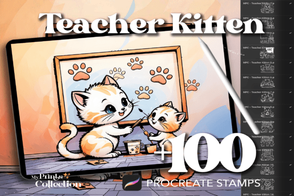 100 Kitten Teacher’s Day Procreate: A Creative Boost for Classroom-Themed Digital Art