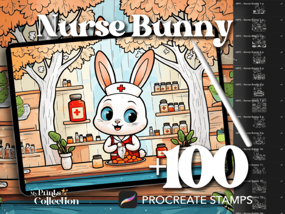 100 Nurse Bunny Day Procreate Stamp: A Creative Revolution in Digital Illustration