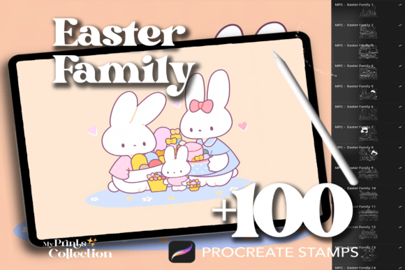 100 Procreate Easter Family Stamps: Creative Inspiration for Digital Artists