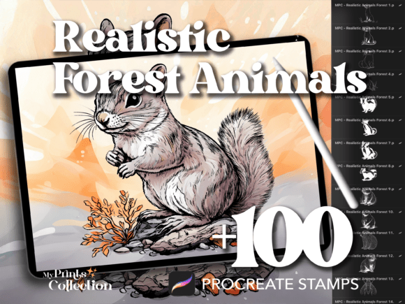 100 Procreate Forest Animal Realistic