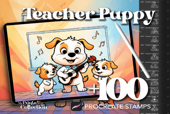 100 Puppy Teacher’s Day Procreate: Tail-Wagging Joy for Creative Educators