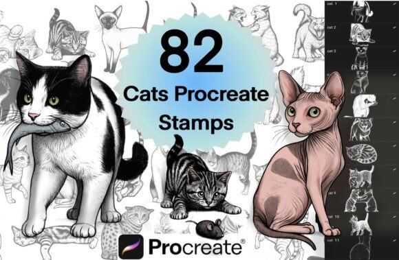 82 Cat Stamps Bundle – Procreate: A Strategic Creative Resource for Designers and Entrepreneurs