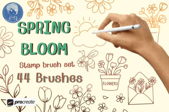 Enhance Your Digital Art with the Spring Bloom Brush Set for Procreate