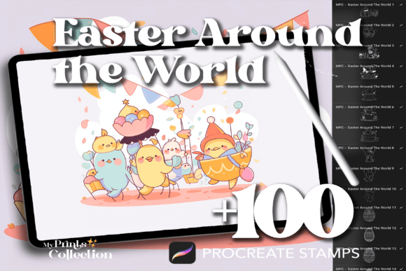 Explore Global Easter Traditions with the Easter Around the World Procreate Stamp Set 🌍🐣