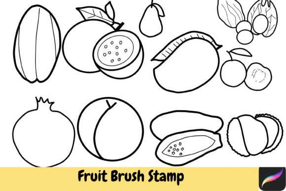 Fruit Plant Natural Brush Stamps for iPad: A Creative Tool for Digital Artists