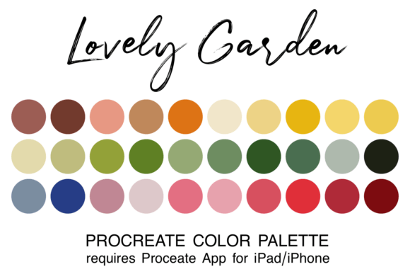 Lovely Garden Procreate Color Palette: A Creative Essential for Digital Artists