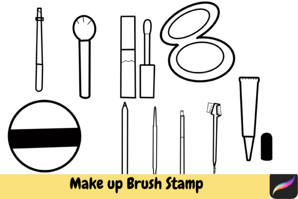 Make Up Brush Stamps for Procreate iPad