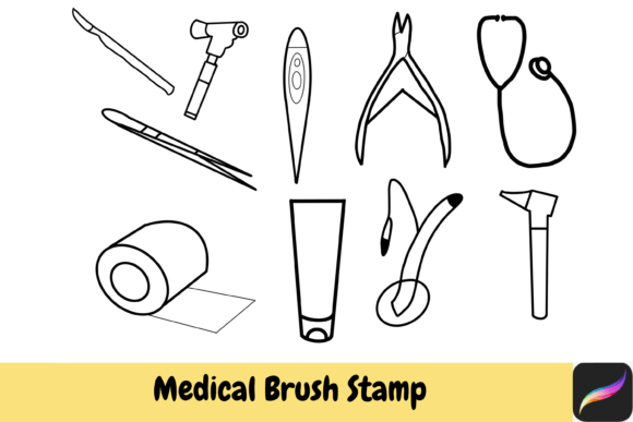 Medical Hospital Brush Stamps Procreate: Creative Tools for Digital Illustration