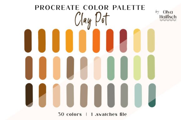 Natural Cozy Procreate Color Palette