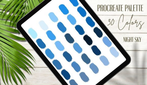 Night Sky Procreate Color Palette: Digital Art Meets Nature