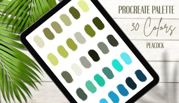 Peacock Nature Palette 30: A Digital Color Solution for Eco-Minded Creators