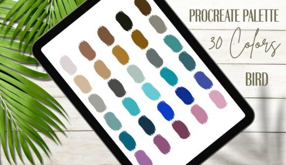 Procreate Palette 30 Colors Bird: Elegant Color Inspiration for Every Creative Project