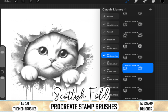 Scottish Fold Cat Procreate Brush Stamps: Strategic Creative Tools for Digital Artists