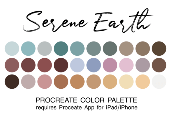 Serene Earth Procreate Color Palette: Enhancing Digital Art with Intentional Design
