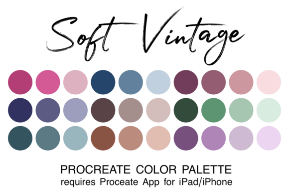 Soft Vintage Procreate Color Palette