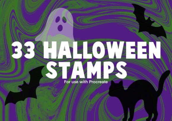 Spooky Halloween Stamps for Procreate: Elevating Digital Design with Seasonal Creativity