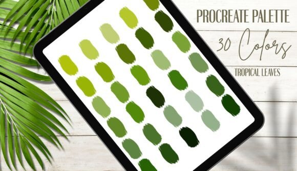 Tropical Leaves Palette 30 Lush Shades: A Color Journey into Vibrant Creativity